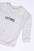 Boys Branded Embroidered Fleece Sweatshirt - Heather Grey