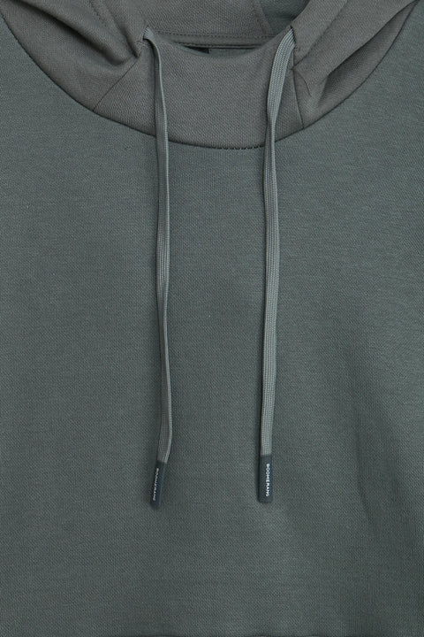 Women Branded Pullover Hoodie - Dark Sea Green