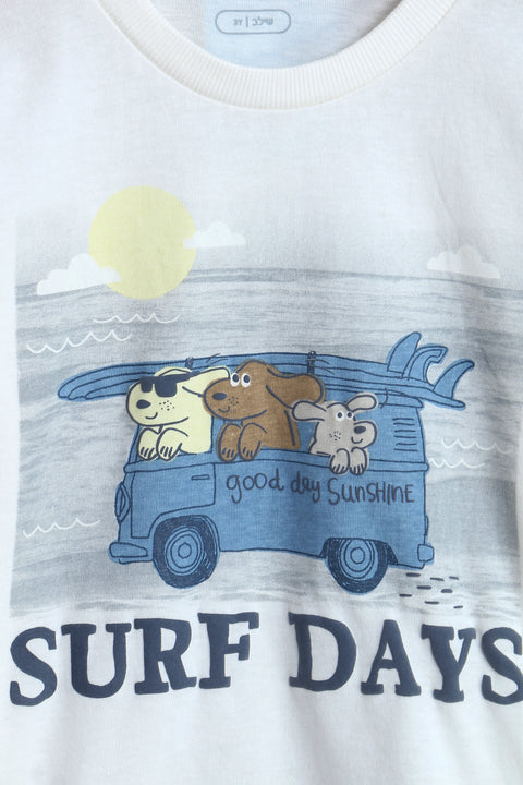 Boys Branded Graphic T-Shirt - White