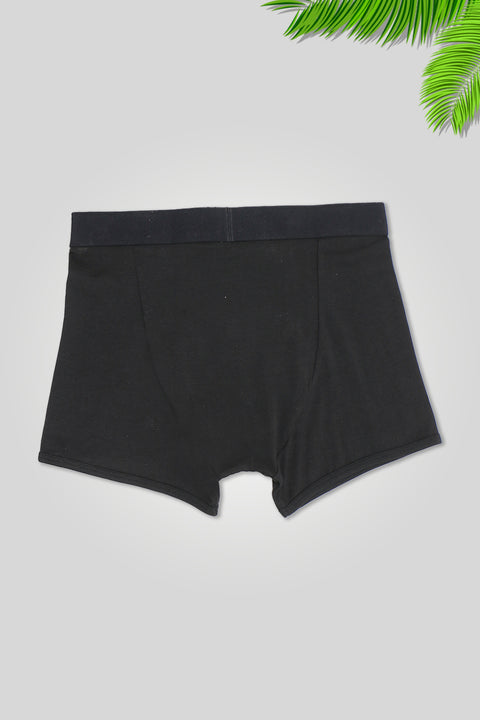 Men Casual Branded Boxer Short - Black