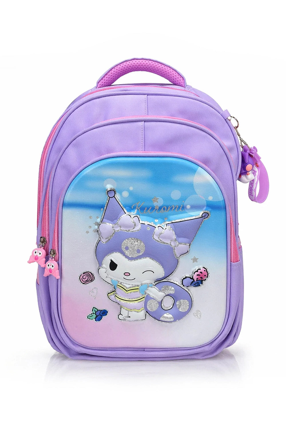 Kuromi Purple 3D School Backpack for Girls