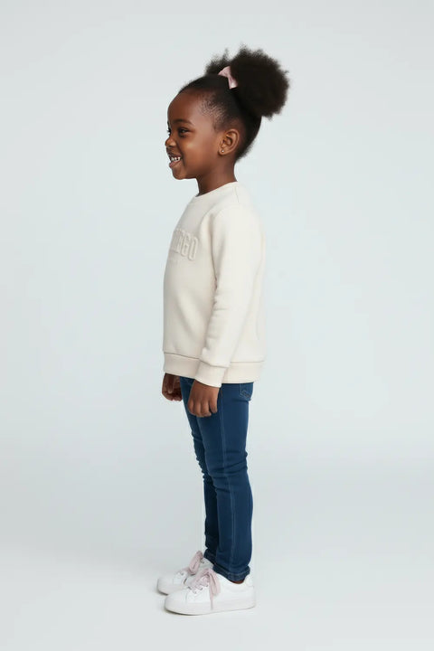 Girls Branded Graphic Sweatshirt - Cream