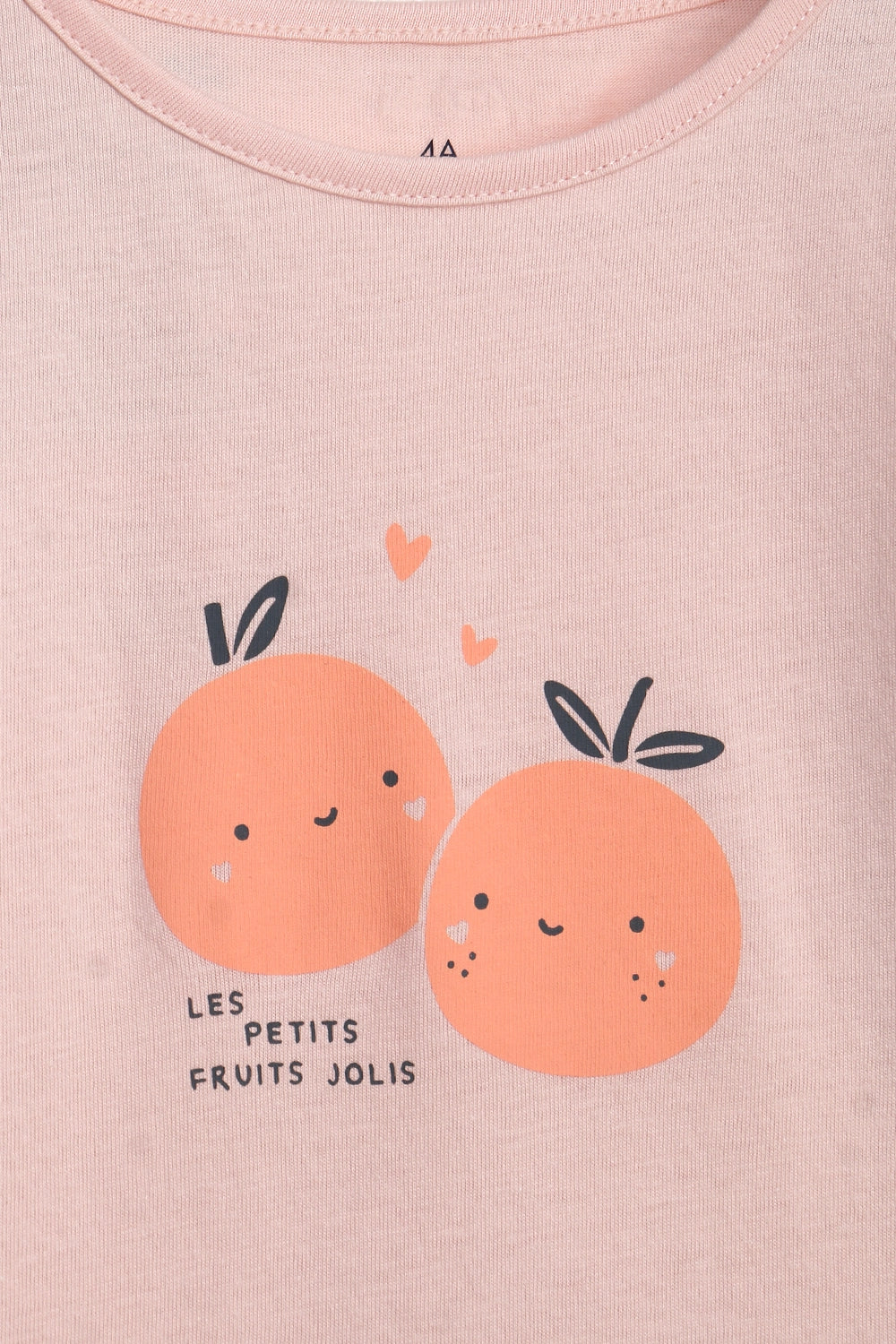 Girls Branded Graphic T-Shirt - Peach