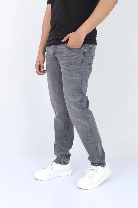 Men Branded Denim Jeans - Grey