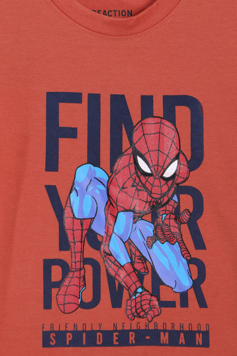 Boys Branded Graphic T-Shirt - Orange