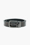 2-in-1 Leather Belt Crocodile Textured