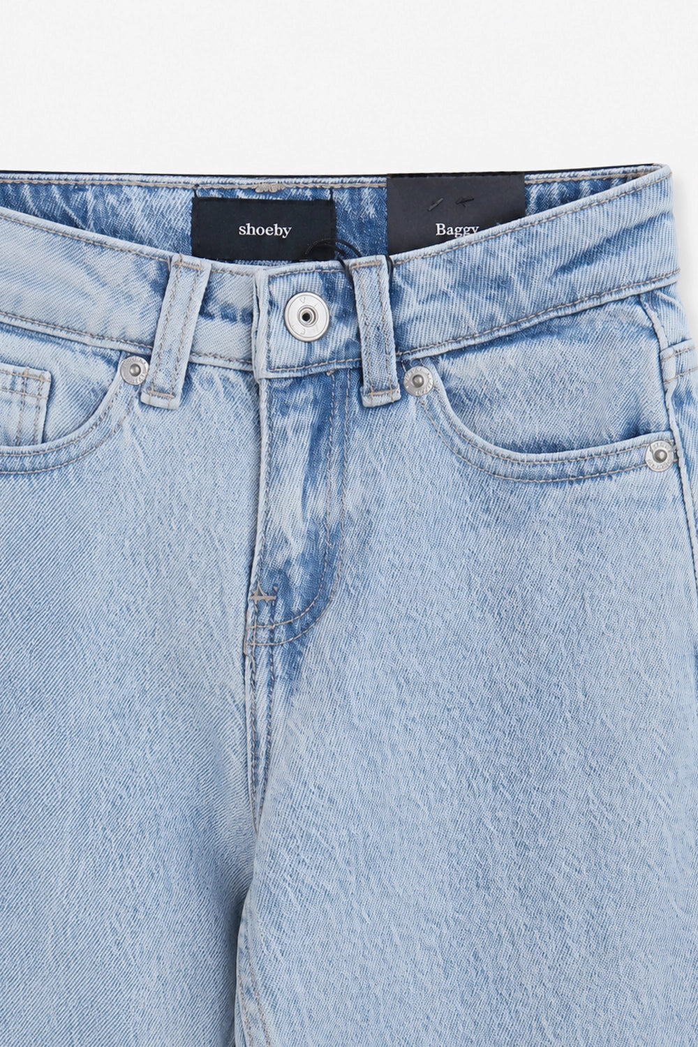 Boy Branded loose fit Denim Pant - L/BLUE