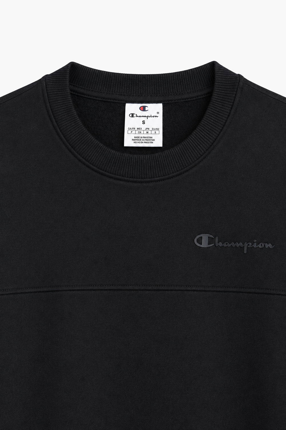 Men Breanded Fleece Sweatshirt - Black