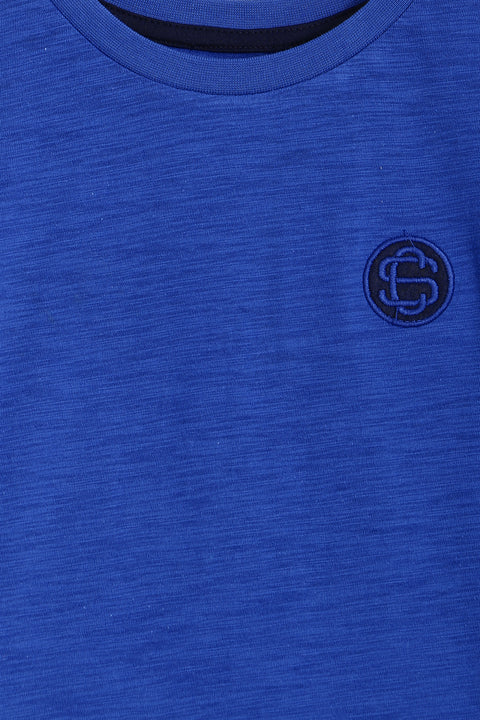 Boys Branded T-Shirt - Royal Blue