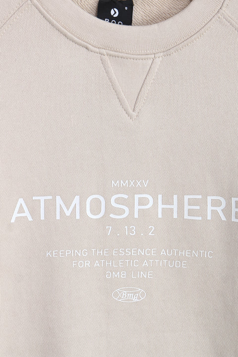 Boys Branded Graphic Sweatshirt - Cream