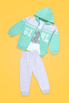 Girls Graphic 3-Piece Suit 12448 - Green