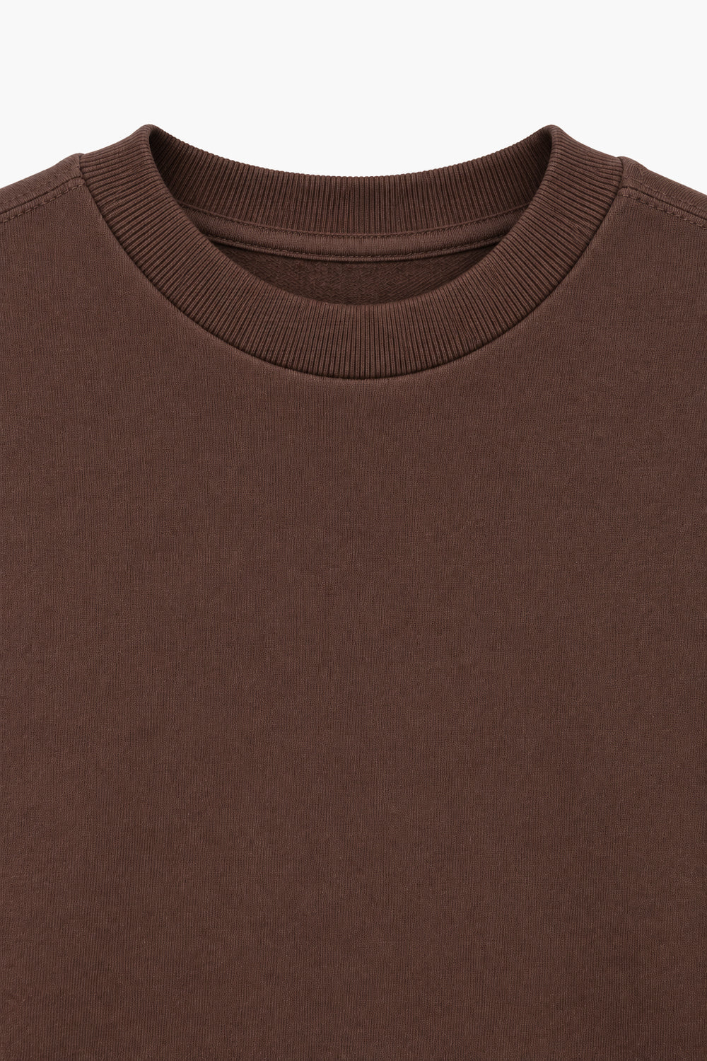 Men Breanded Fleece Basic Sweatshirt - Brown