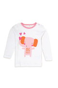 Kids Graphic 2-Piece Suit  - White & Hot Pink