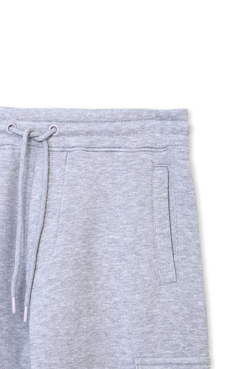 Men branded Cargo Trouser - Heather Grey