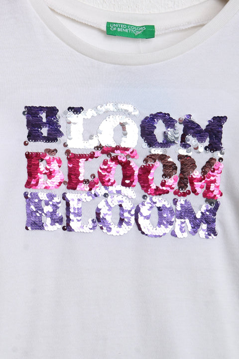Girls Branded Graphic T-Shirt - white