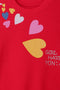 Girls Graphic Sweatshirt GSS24-03 - Fiery Red