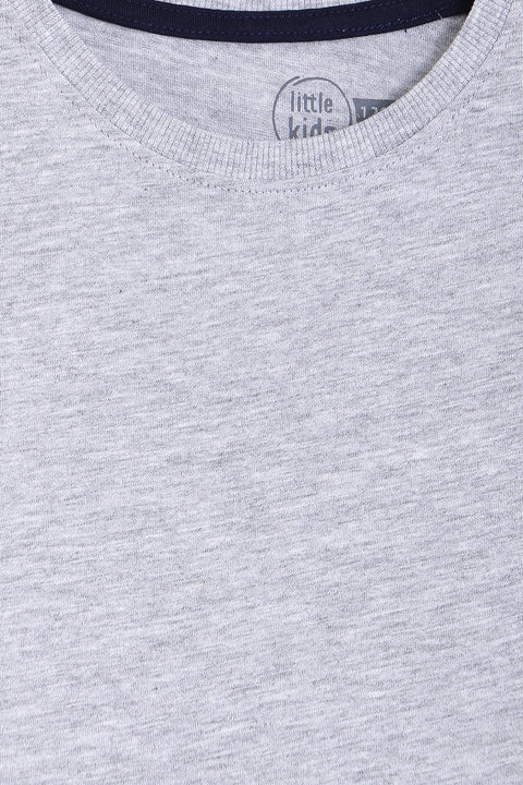 Boys Branded Graphic T-Shirt - Grey