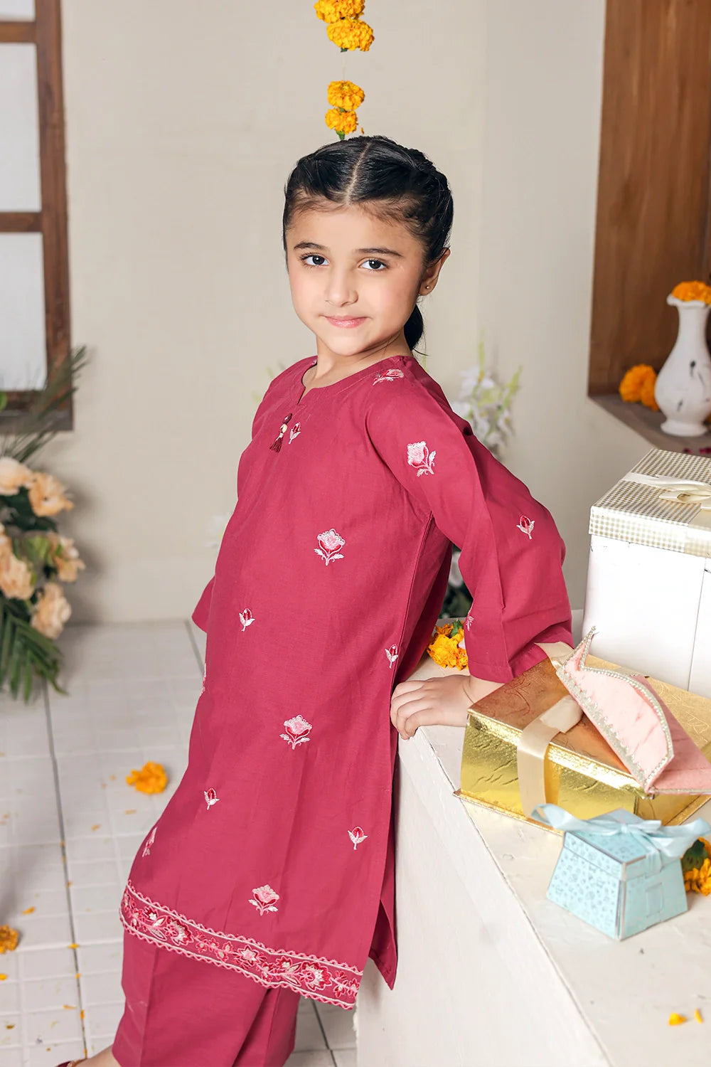 2 PIECE EMB LAWN SUIT