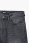 Men Branded Denim Short - Black