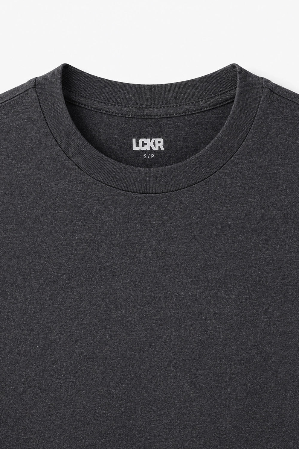 Men Branded Basic T-Shirt - Charcoal