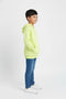 Boys Branded Pullover Hoodie - Neon Green