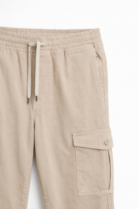 Men Branded Cargo Trouser - Khaki