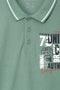 Men Branded Graphic Polo - Green