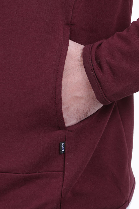 Men V-Knotch Sweatshirt MS08 - Burgundy