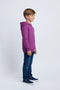 Boys Branded Pullover Hoodie - Purple