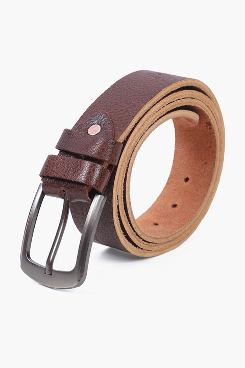 Men Leather Belt - Brown