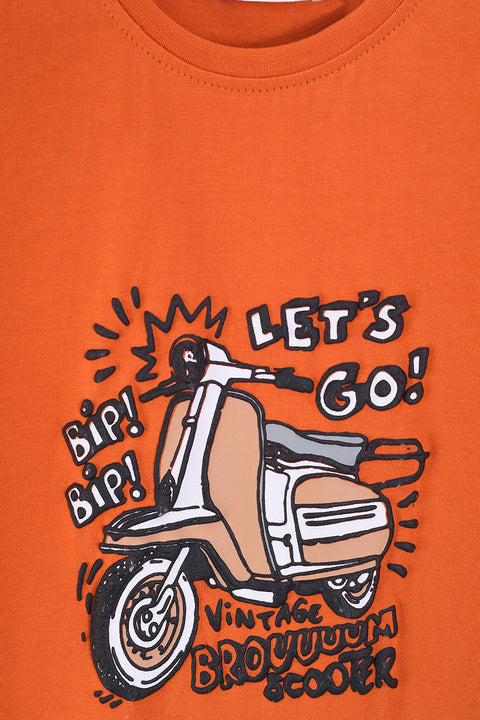 Boys Graphic T-Shirt BT24#04 - Rust