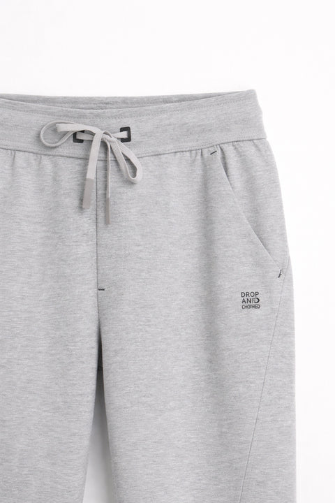 Men Branded Fleece Trouser - Heather Grey