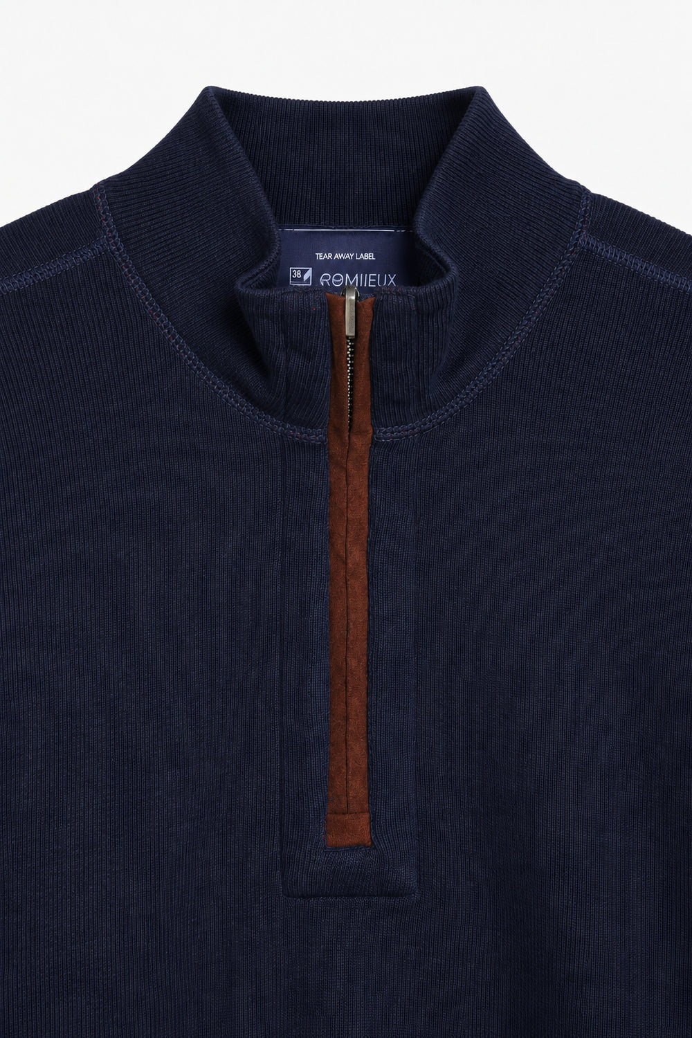 Men Branded Mockneck - Navy