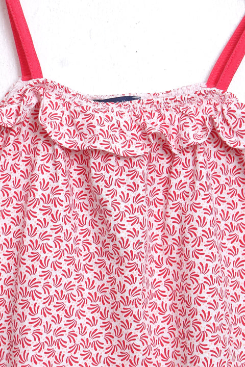 Girls Branded Graphic Short Tunic - Red