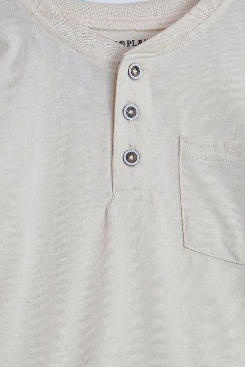 Boys Branded basic T-Shirt - Off White