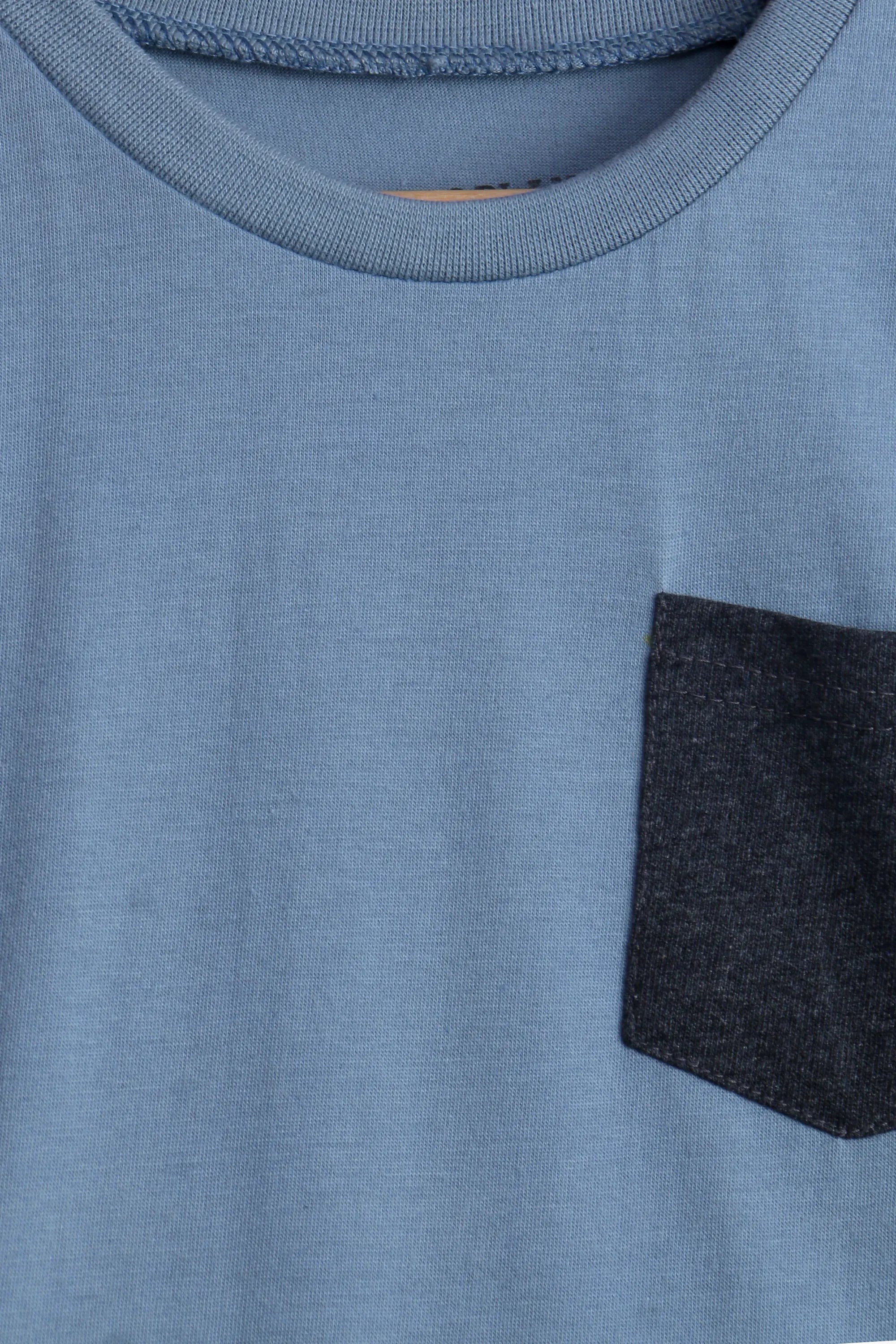 Boys Branded basic T-Shirt - Dusty Blue