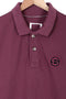 Men Branded Solid Polo F/S - Maroon