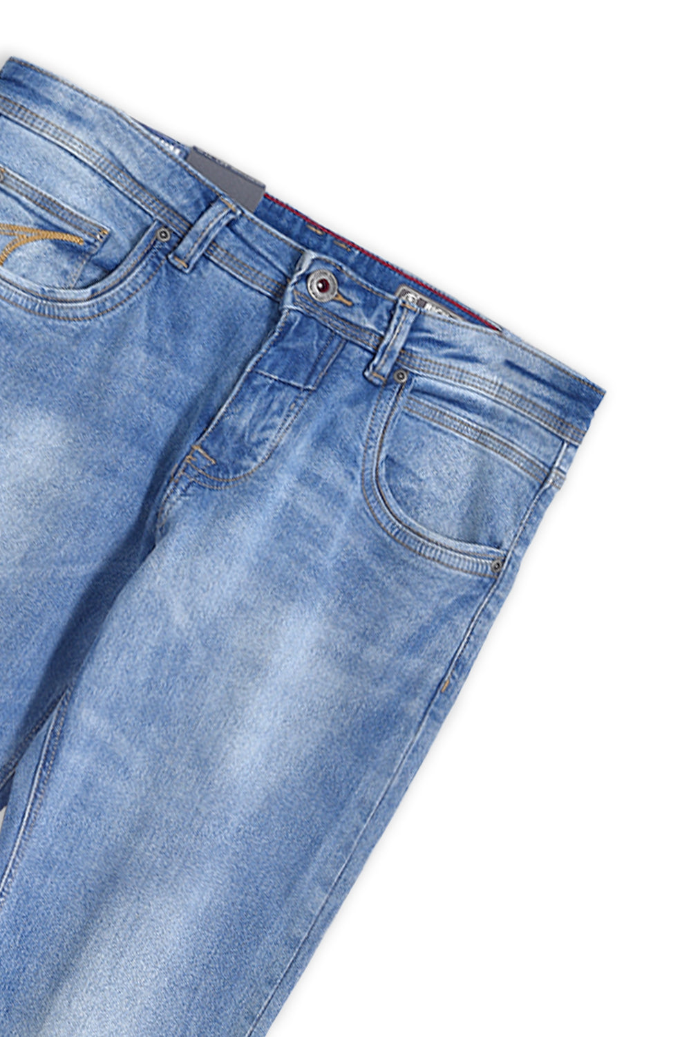 Men Branded Denim Jeans - Sky Blue