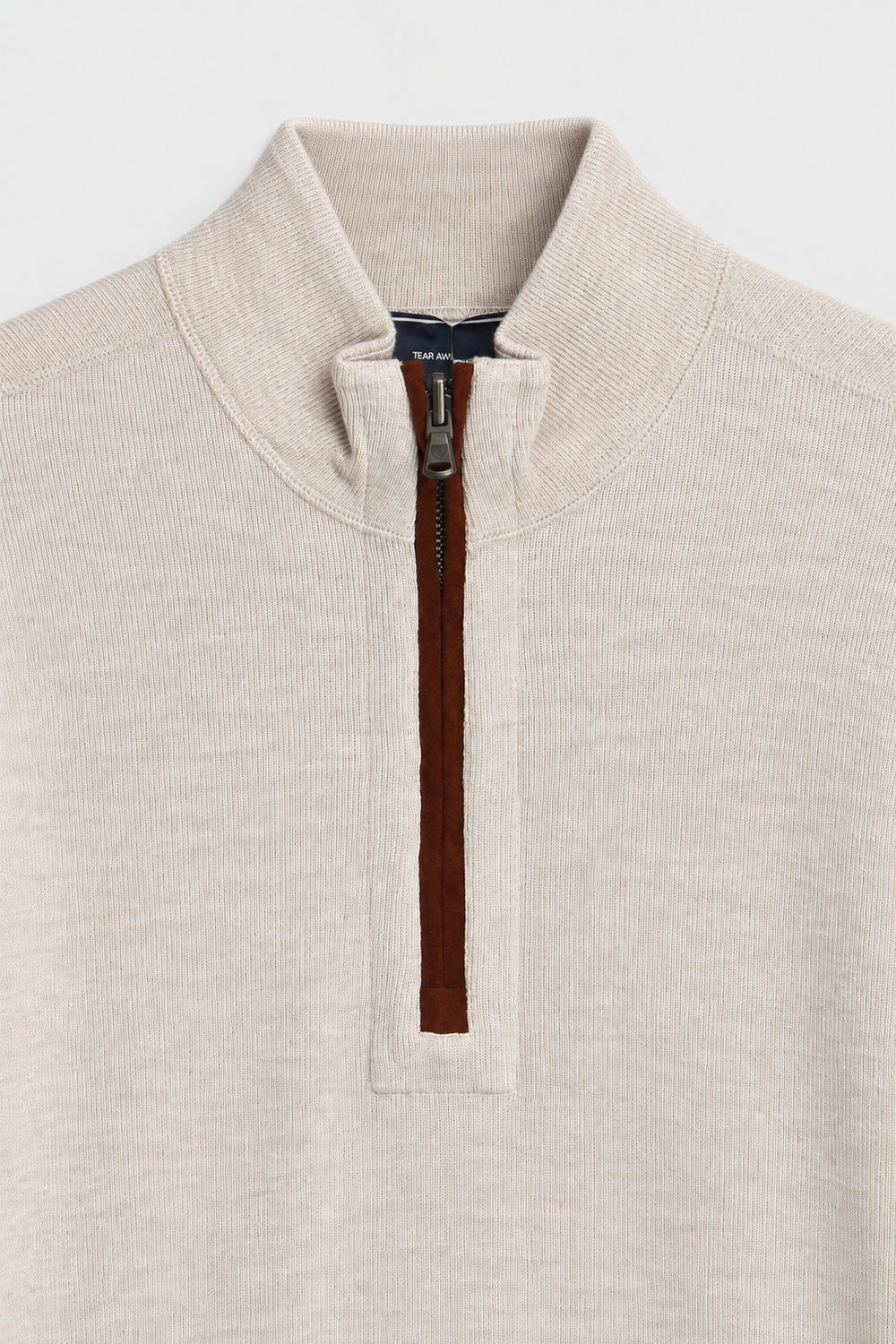 Men Branded Mockneck - Beige