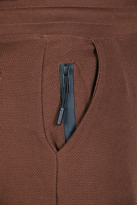 Men Zipper pocket Jogger Trouser MTJ03 - D/Brown