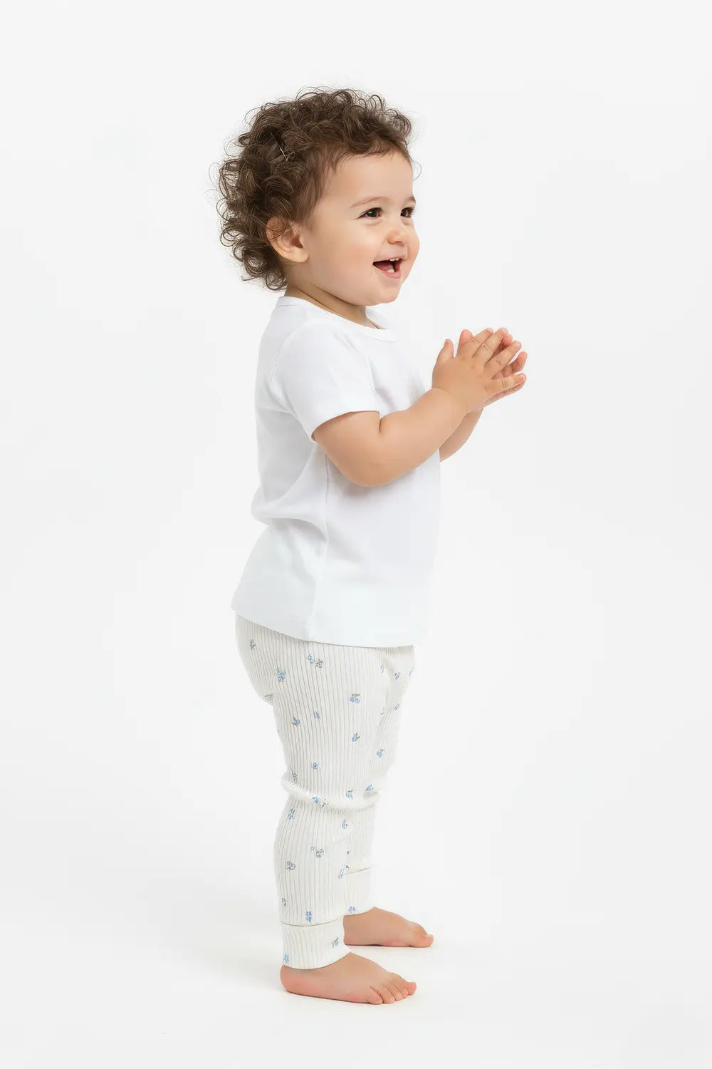 Girls Branded Trouser - White