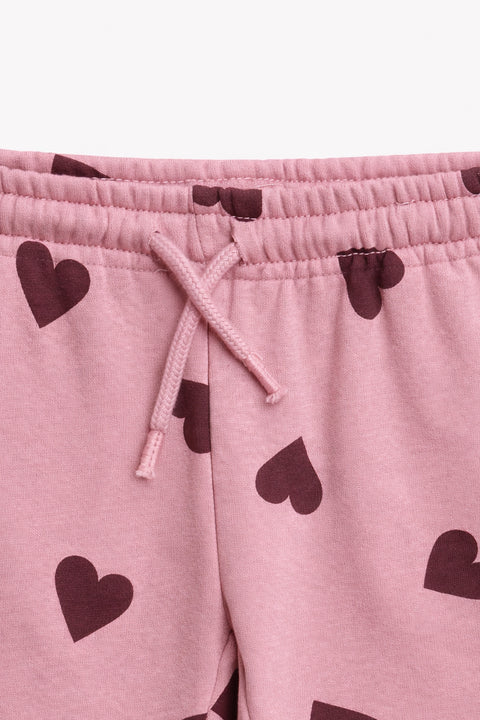 Girls Branded Graphic Trouser - Pink