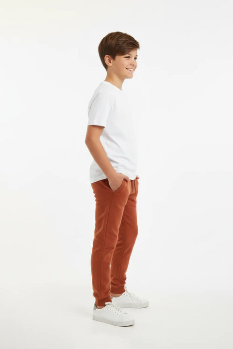 Boys Branded Fleece Trouser - Rust