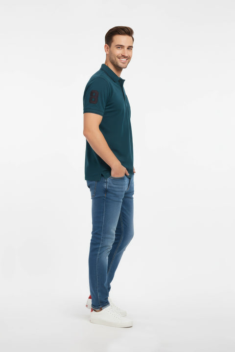 Men Branded Polo - Teal