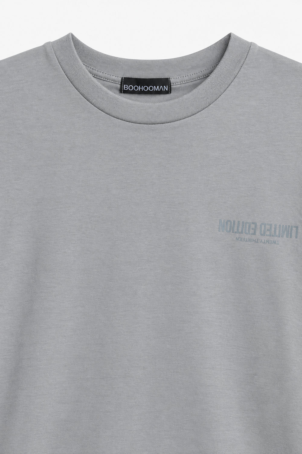Men Branded Graphic T-Shirt - L/Grey