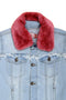 Girl Branded Denim Jacket - Sky Blue