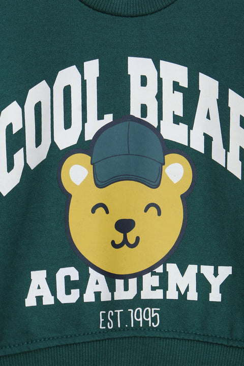 Boys Branded Graphic Sweatshirt - Green