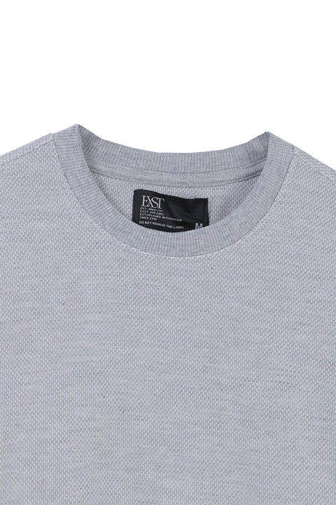 Men Double Pique Sweatshirt MS04 - Heather Grey