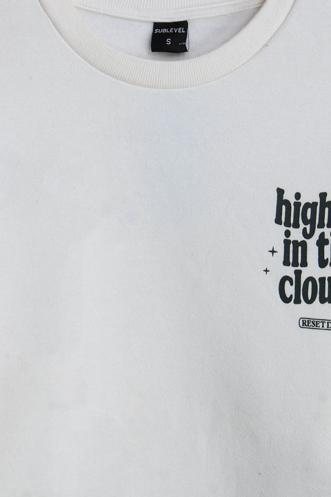 Men Branded Graphic Sweatshirt - White