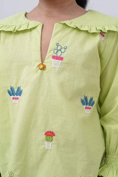 EMB LAWN SHIRT